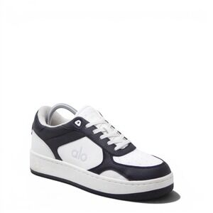 Alo Womens Yoga Recovery Mode Sneakers White Black Shoes Size 9.5